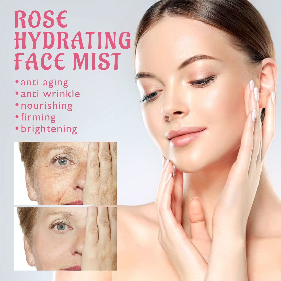 Rose Face Toner Hydrating Refreshing Oil Control Skincare