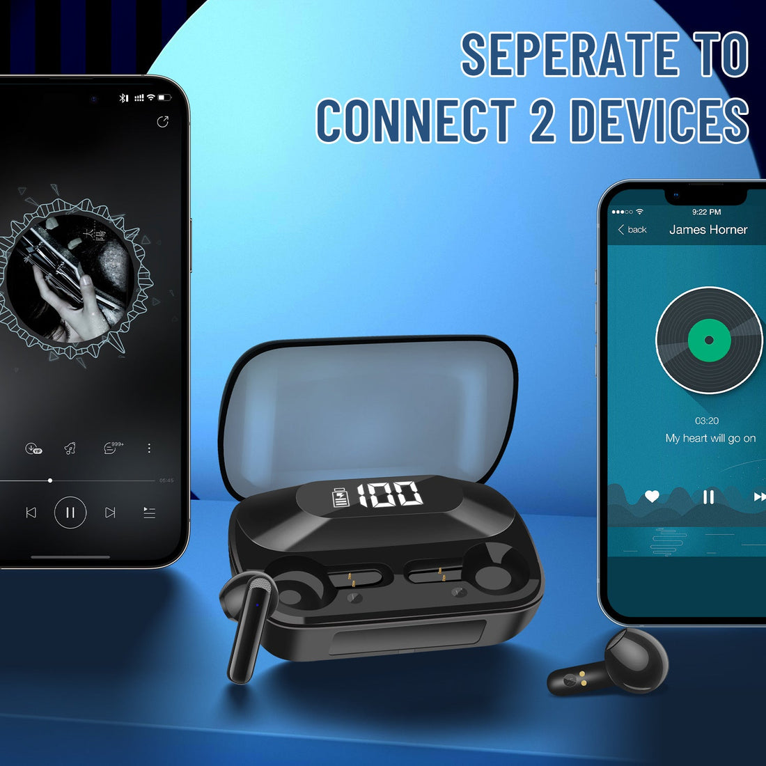 Earbuds Wireless Bluetooth Power Bank Case