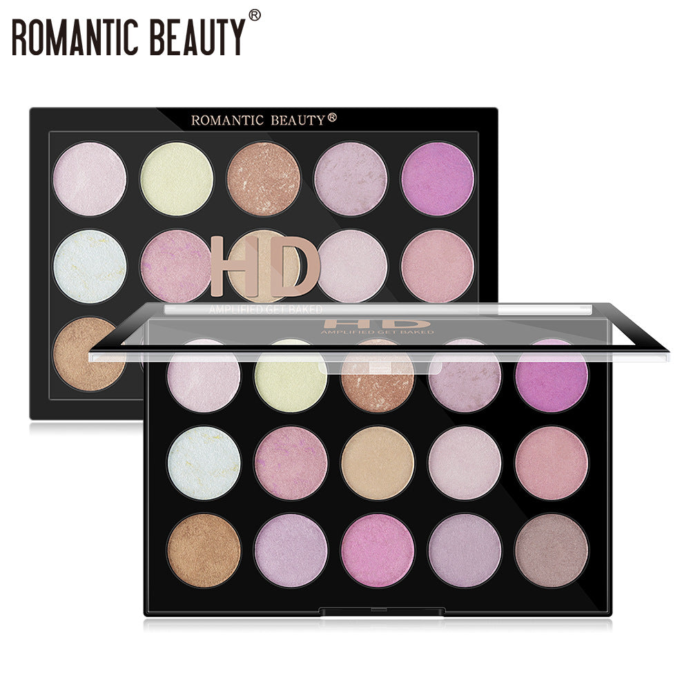 Romantic Beauty 15 Color Pearl Highlighter Makeup Palette