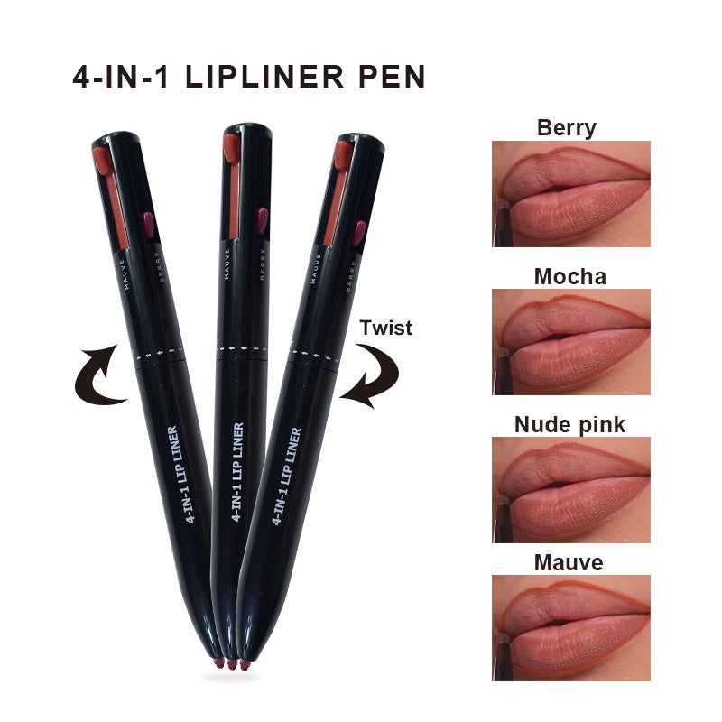 4 In 1 Makeup Pen Four Color Lip Liner