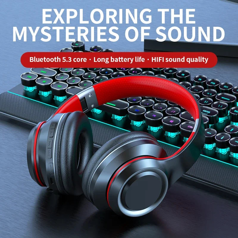 Wireless Headphones Heavy Bass Long Battery Earphones