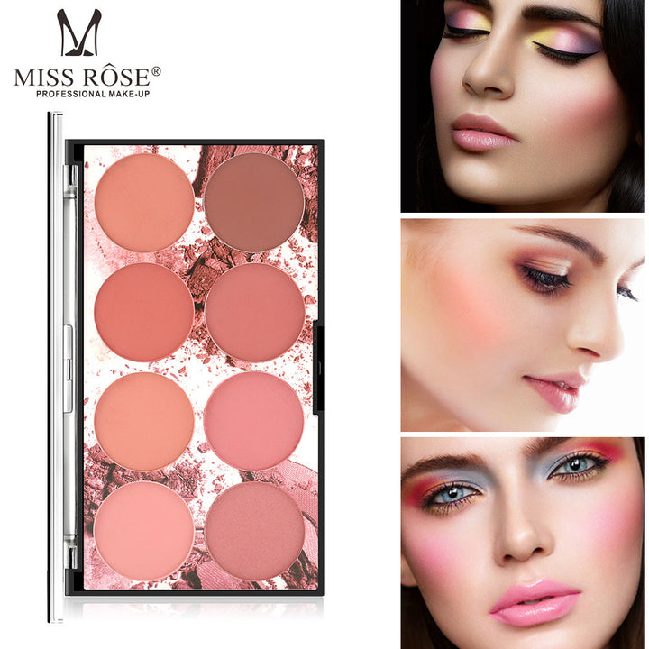 Eight Color Matte Long Lasting Blush Palette