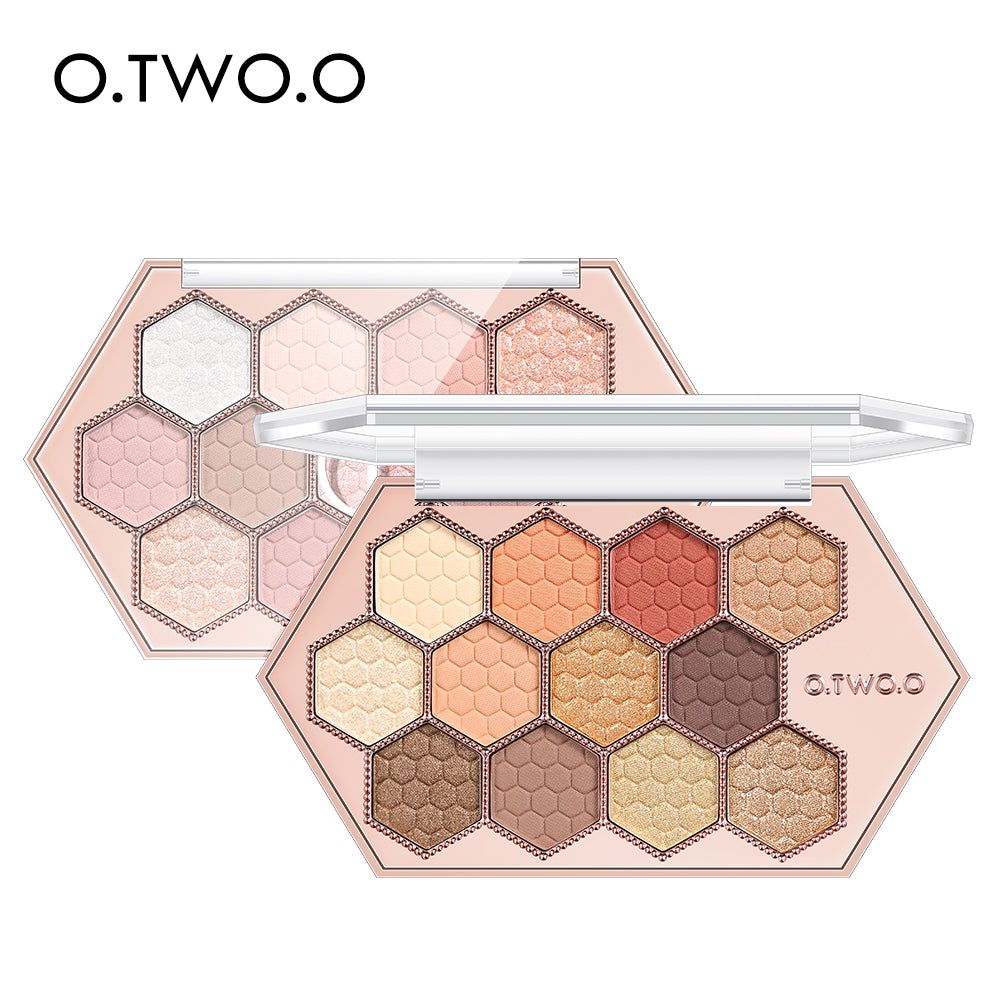 Honeycomb Hexagonal 12 Color Earth Tone Eyeshadow Palette