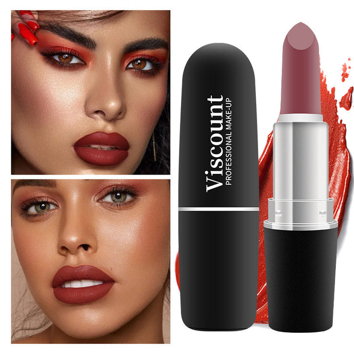 Frosted Matte Moisturizing Bullet Lipstick 12 Color Collection