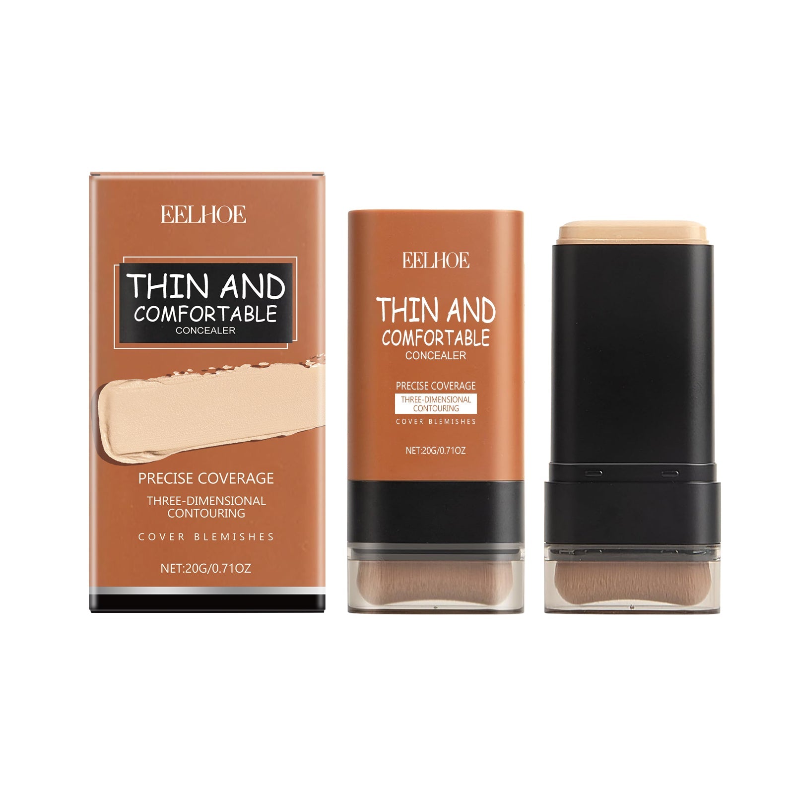 Lightweight Transparent Concealer Foundation Stick Long Lasting Natural Finish