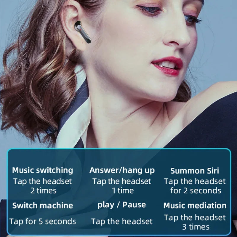 Wireless Bluetooth Earbuds Noise Cancelling Headset
