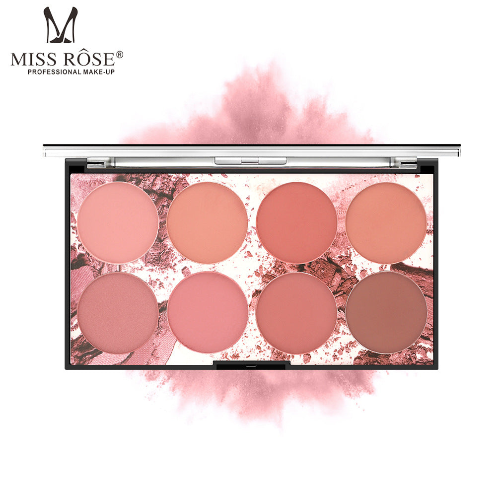 Eight Color Matte Long Lasting Blush Palette