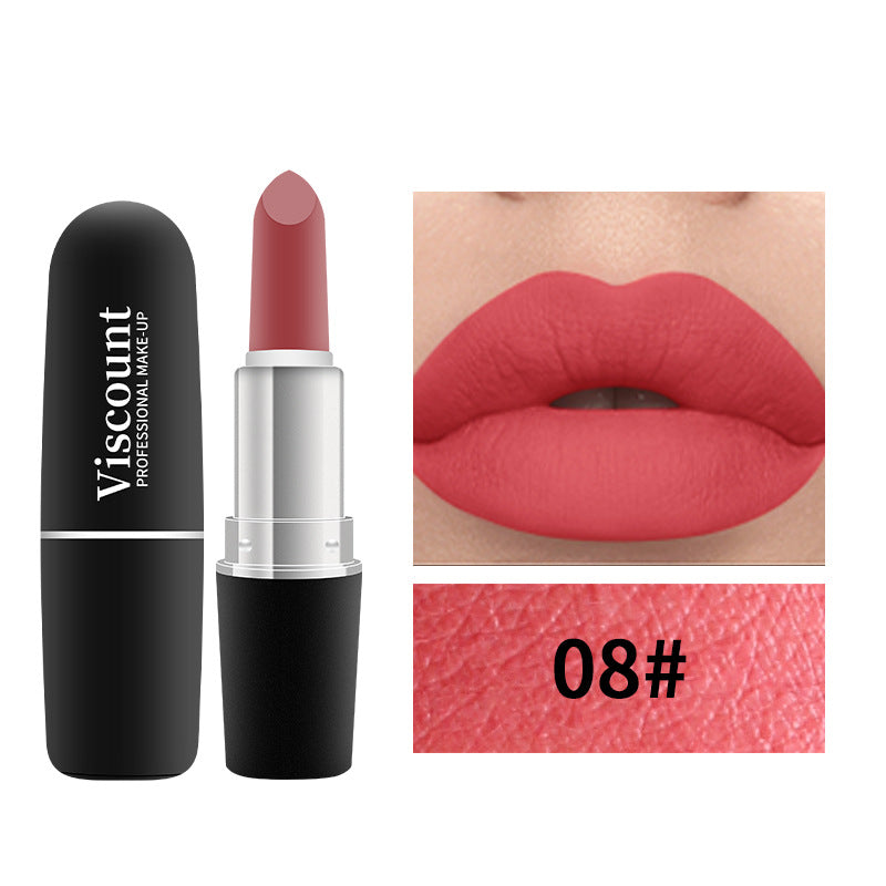 Frosted Matte Moisturizing Bullet Lipstick 12 Color Collection