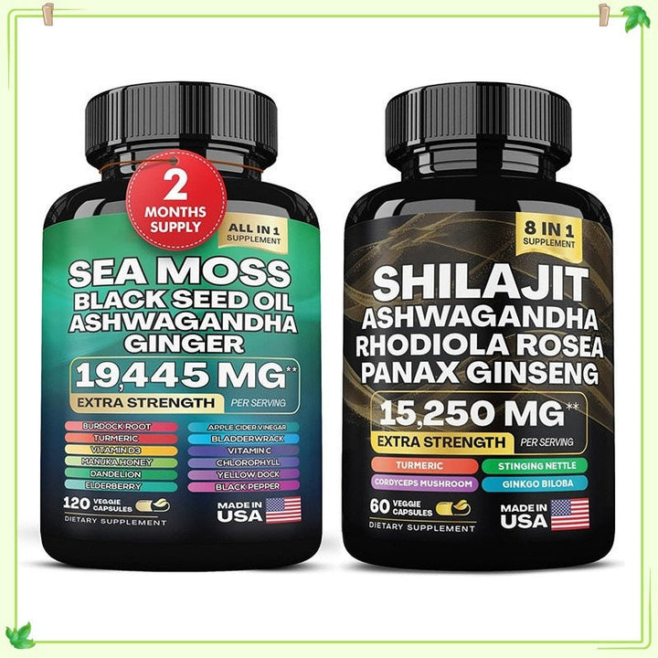 Sea Moss Shilajit Collagen Peptide 2 In 1 Capsules