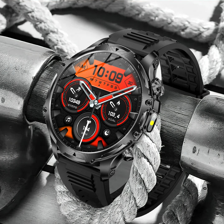 AK75 Smart Watch LED Flashlight Sports Fitness Tracker
