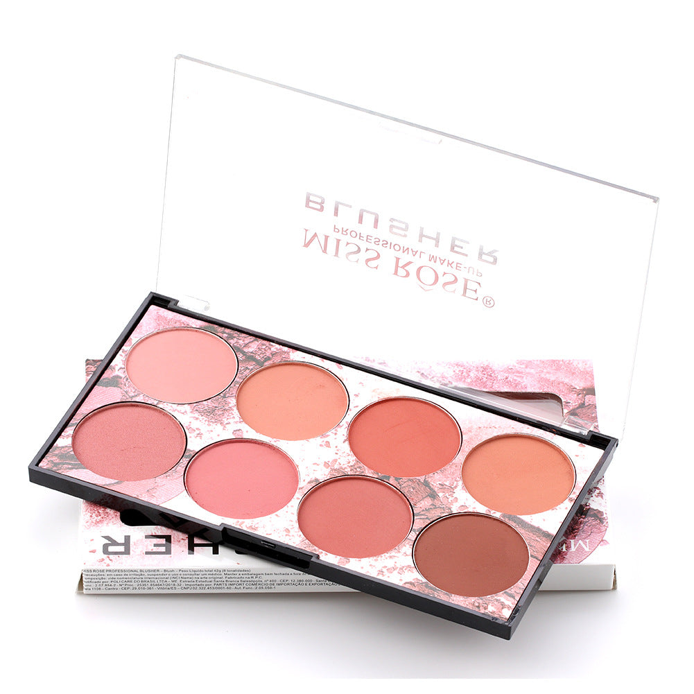 Eight Color Matte Long Lasting Blush Palette