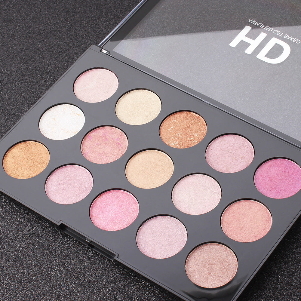 Romantic Beauty 15 Color Pearl Highlighter Makeup Palette