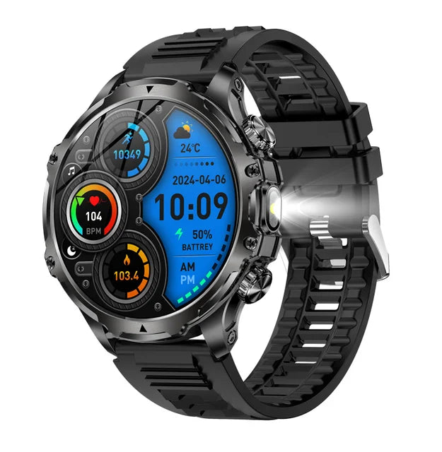 AK75 Smart Watch LED Flashlight Sports Fitness Tracker