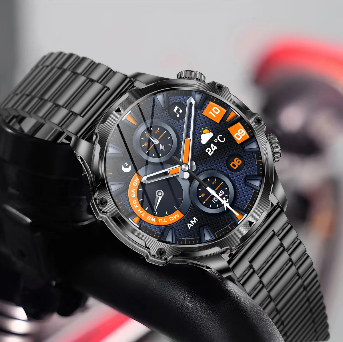 AK75 Smart Watch LED Flashlight Sports Fitness Tracker