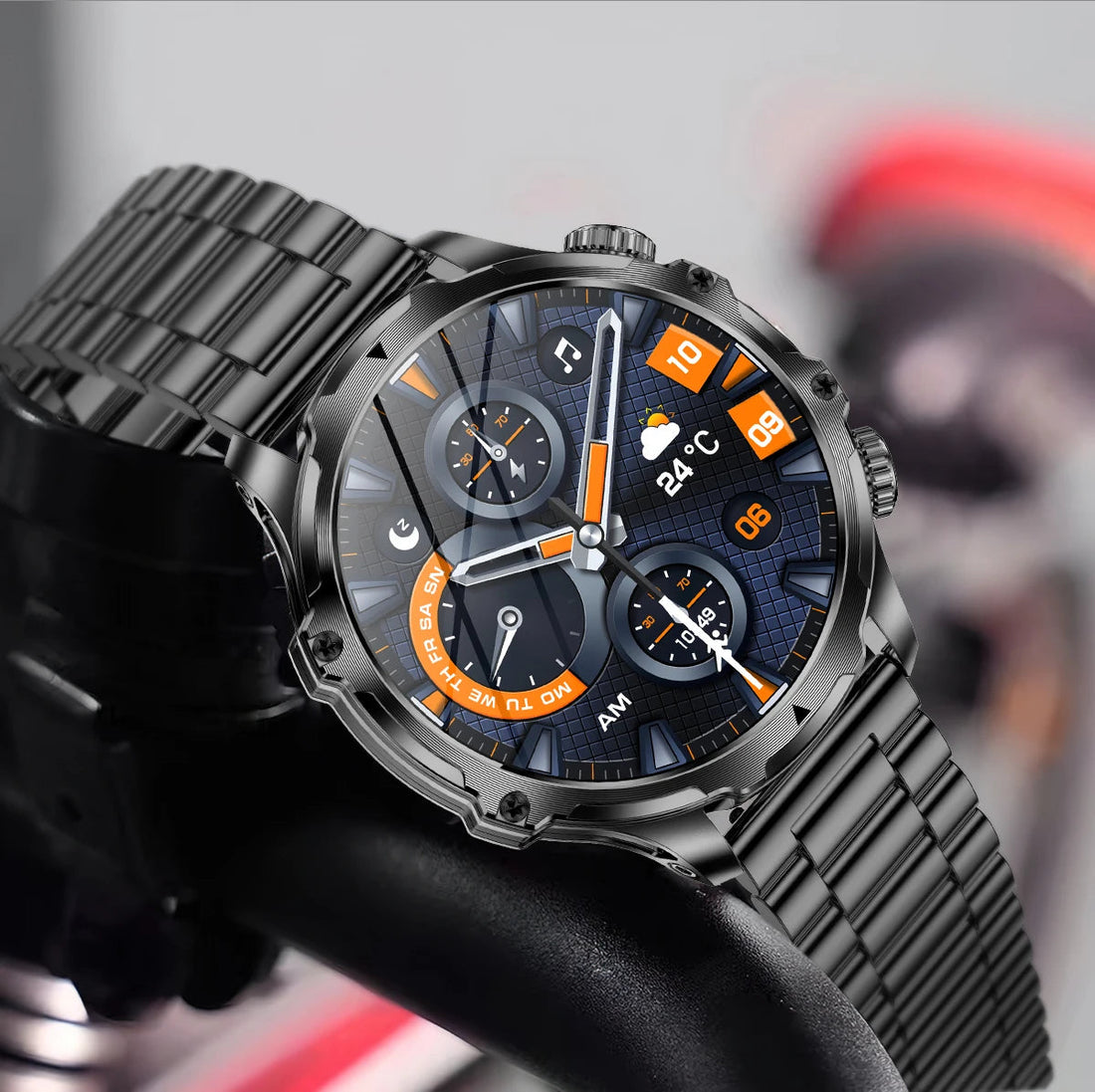 AK75 Smart Watch LED Flashlight Sports Fitness Tracker