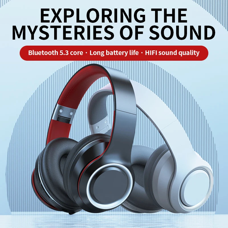 Wireless Headphones Heavy Bass Long Battery Earphones