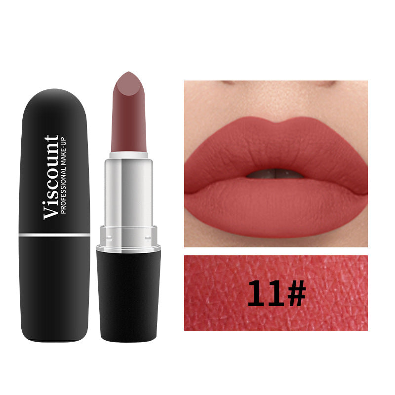 Frosted Matte Moisturizing Bullet Lipstick 12 Color Collection