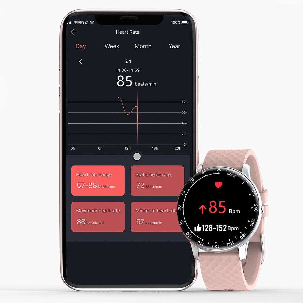 Smart Watch Fitness Tracker Heart Rate Monitor Android iOS