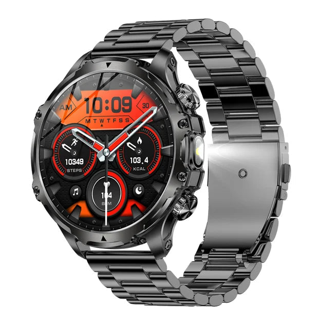 AK75 Smart Watch LED Flashlight Sports Fitness Tracker