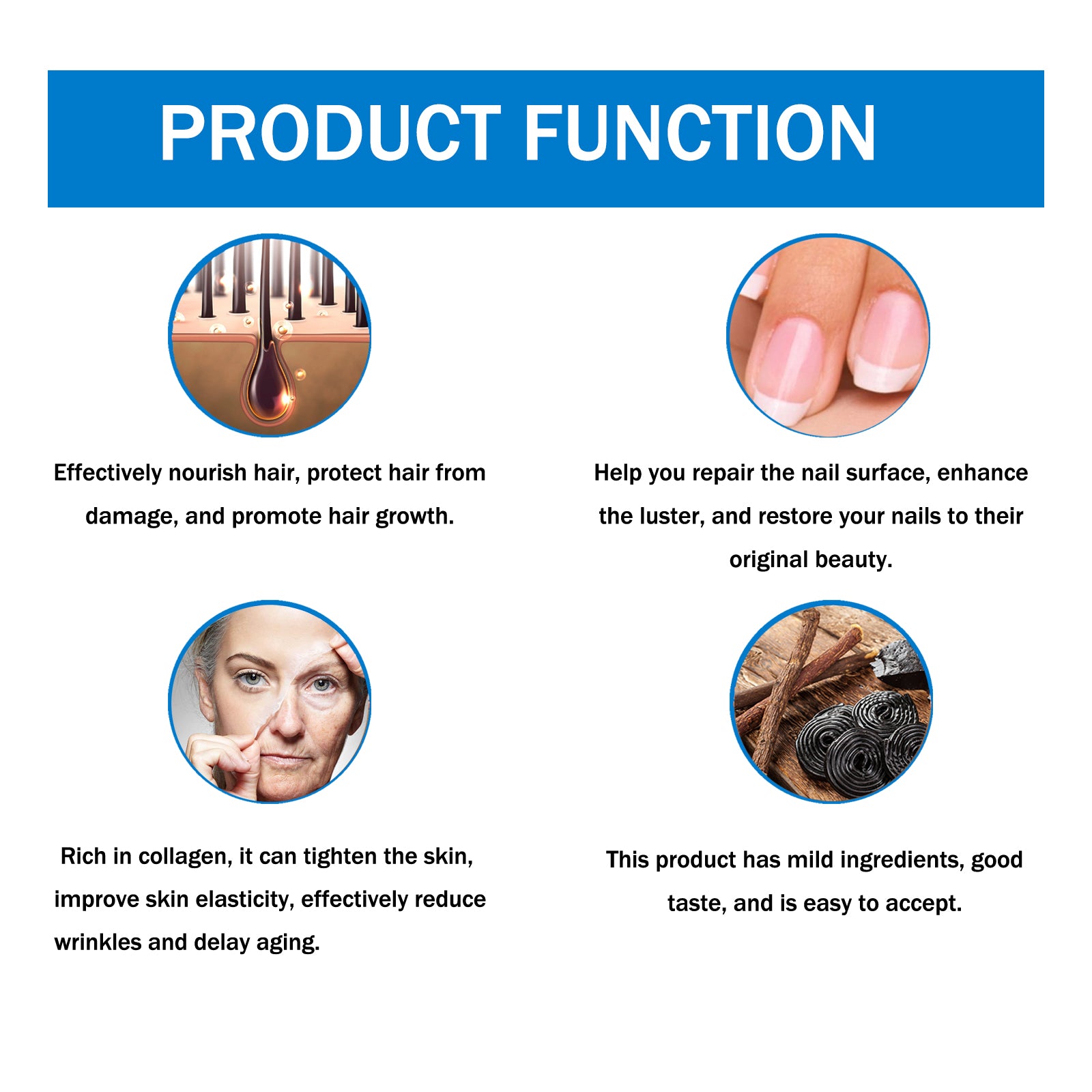 Premium Beauty Dietary Supplement Hair Skin Nail Wellness Formula