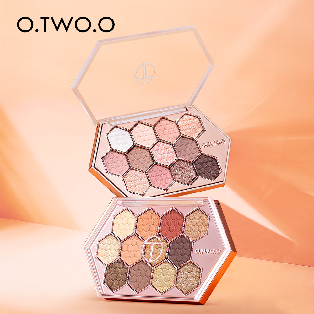 Honeycomb Hexagonal 12 Color Earth Tone Eyeshadow Palette