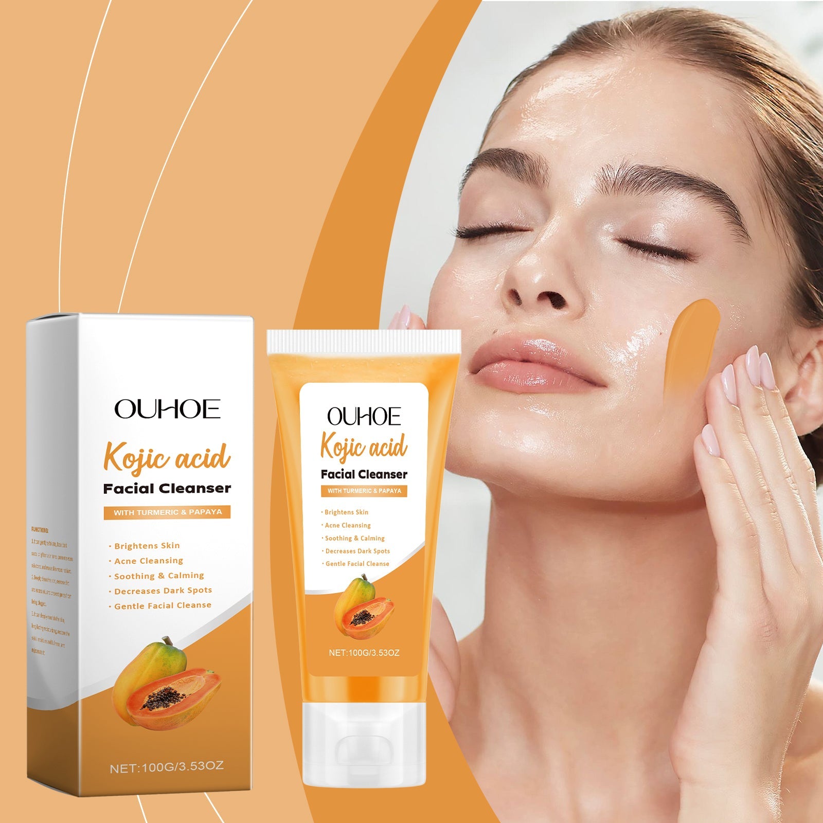Papaya Facial Cleanser Deep Cleansing Moisturizing Face Wash