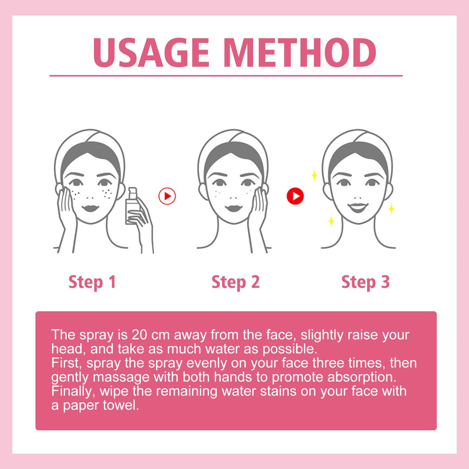 Rose Face Toner Hydrating Refreshing Oil Control Skincare