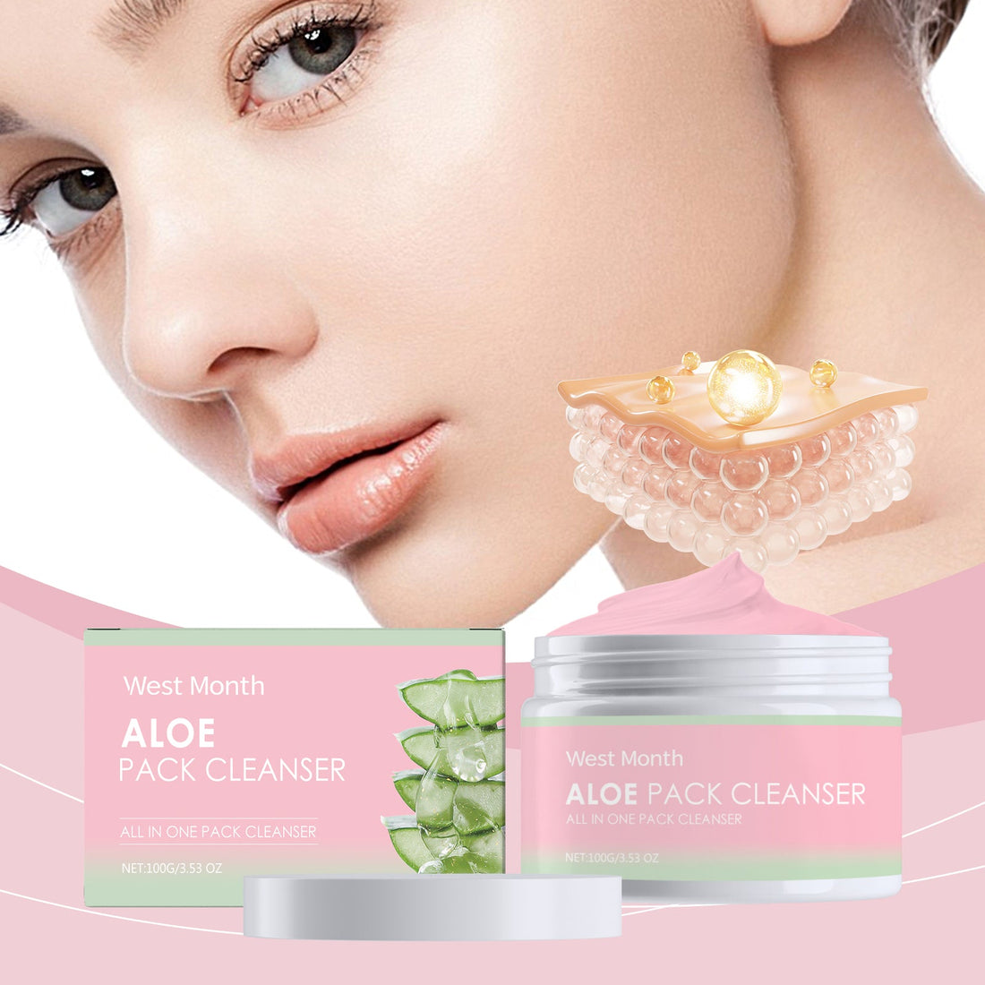 Aloe Soothing Cleanser Gentle Exfoliating Hydrating Face Wash