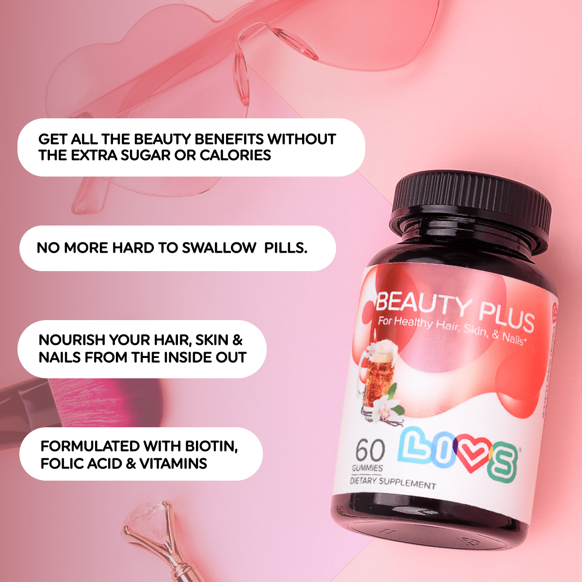 Beauty Plus Daily Skin Hair Nail Wellness Supplement