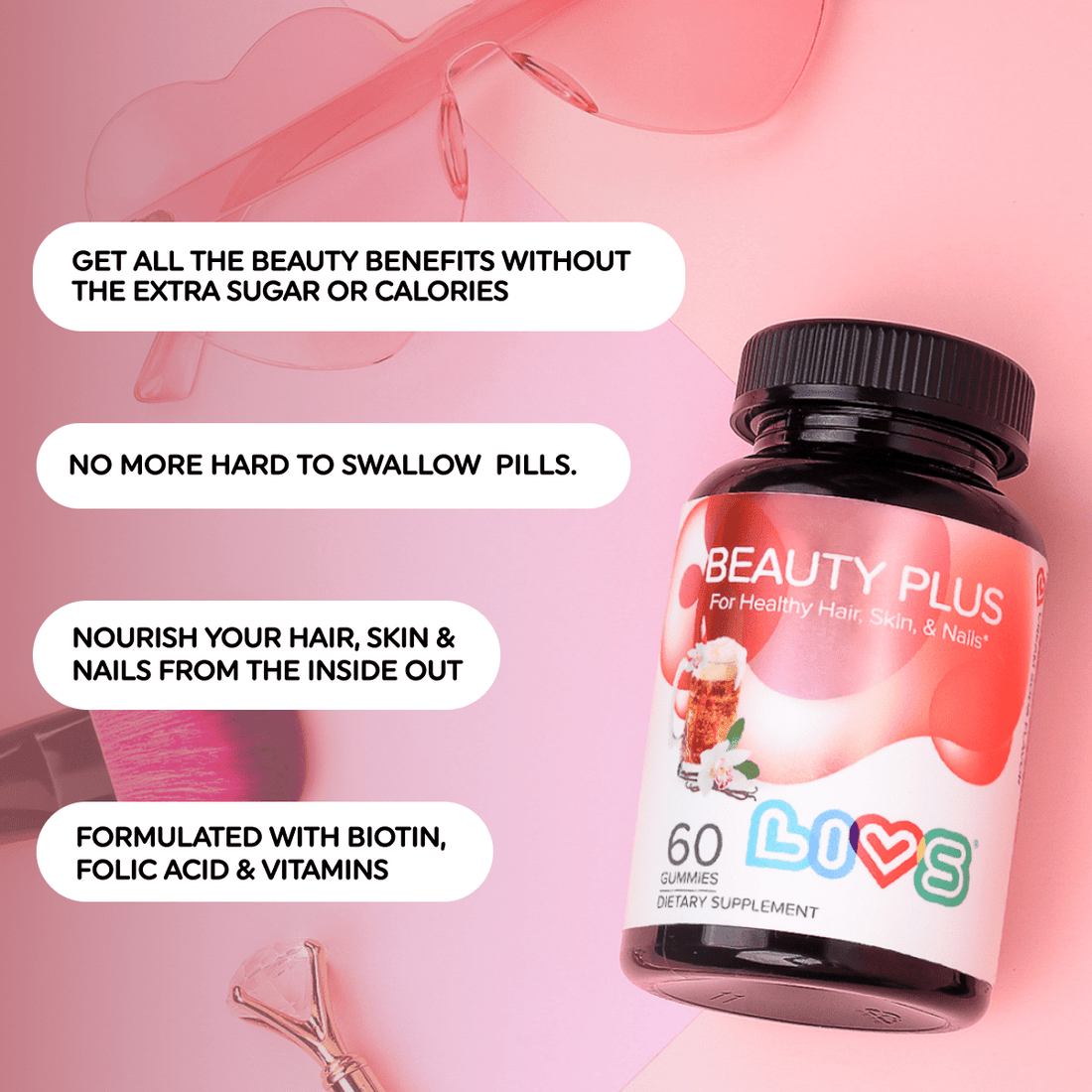 Beauty Plus Daily Skin Hair Nail Wellness Supplement