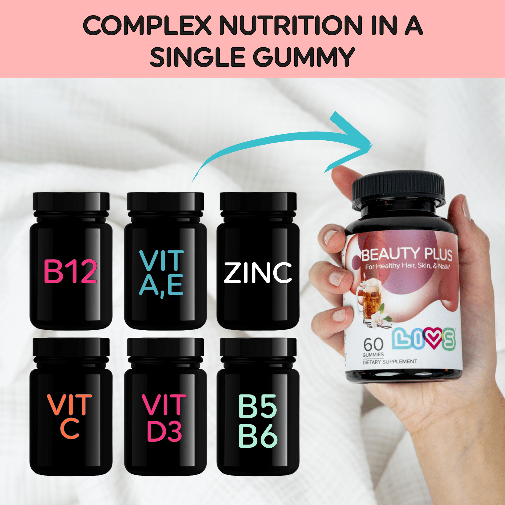 Beauty Plus Daily Skin Hair Nail Wellness Supplement