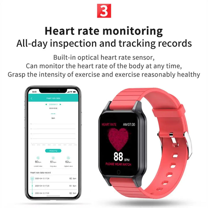 Smart Watch Body Temperature Heart Rate Tracker