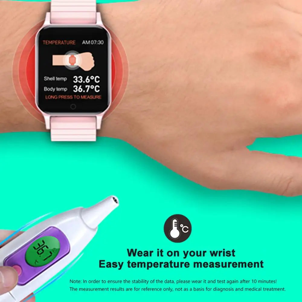 Smart Watch Body Temperature Heart Rate Tracker