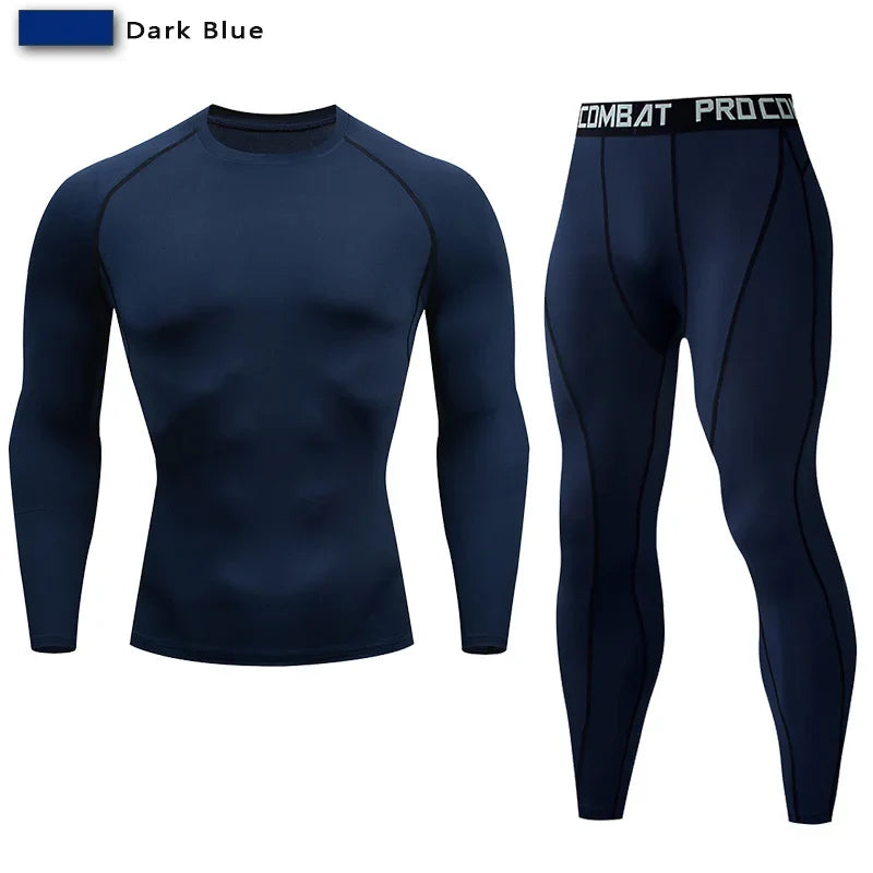 Men's Compression Sportswear Set Gym Workout Tracksuit Suit