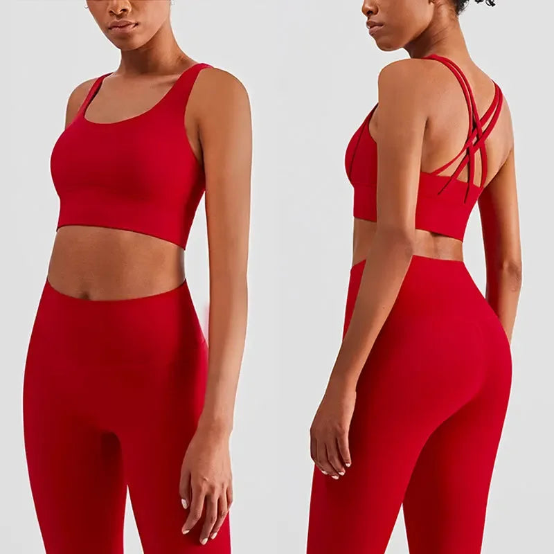 Women's Comfortable Supportive Fitness Suit Workout Activewear Set