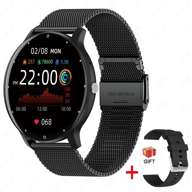 Fashion Smart Watch Full Touch Screen IP68 Fitness Tracker