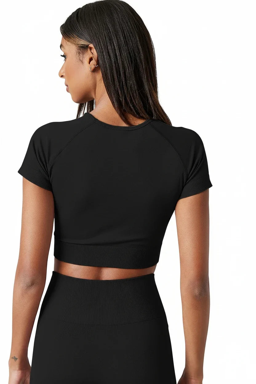 Seamless Yoga Running Activewear Top Women's Fitness Shirt