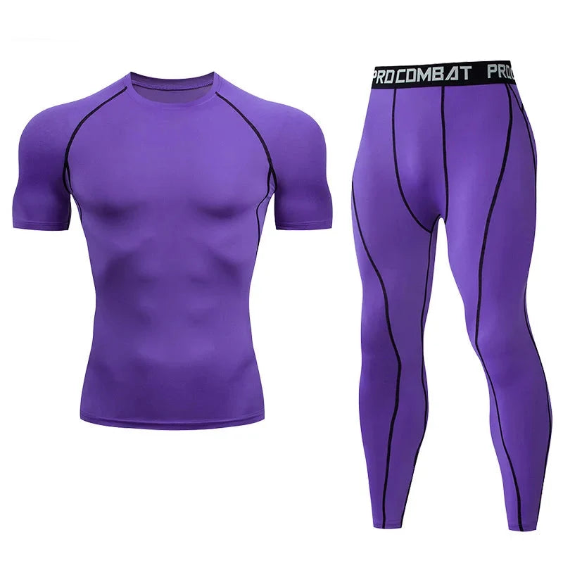 Men's Compression Fitness Gear Gym Workout Performance Wear