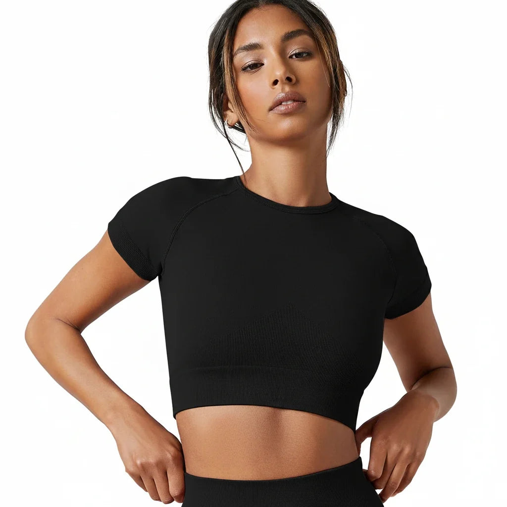 Seamless Yoga Running Activewear Top Women's Fitness Shirt