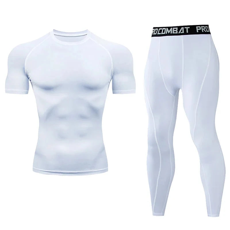 Men's Compression Fitness Gear Gym Workout Performance Wear
