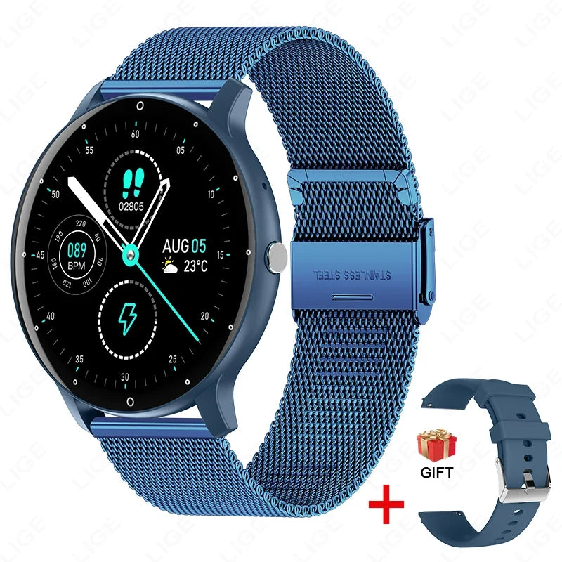 Fashion Smart Watch Full Touch Screen IP68 Fitness Tracker