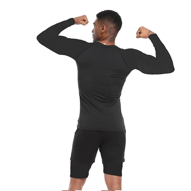 Men's Long Sleeve Fitness Tee Spring Autumn Workout