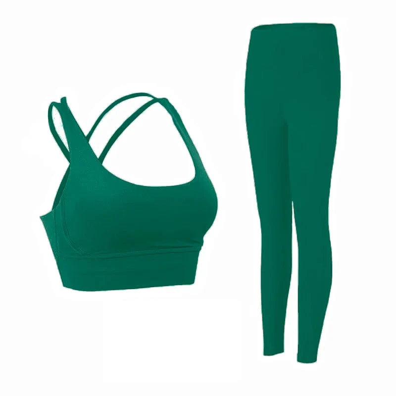 Women's Comfortable Supportive Fitness Suit Workout Activewear Set