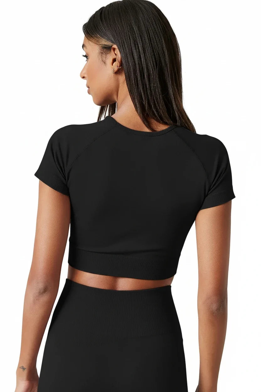 Seamless Yoga Running Activewear Top Women's Fitness Shirt