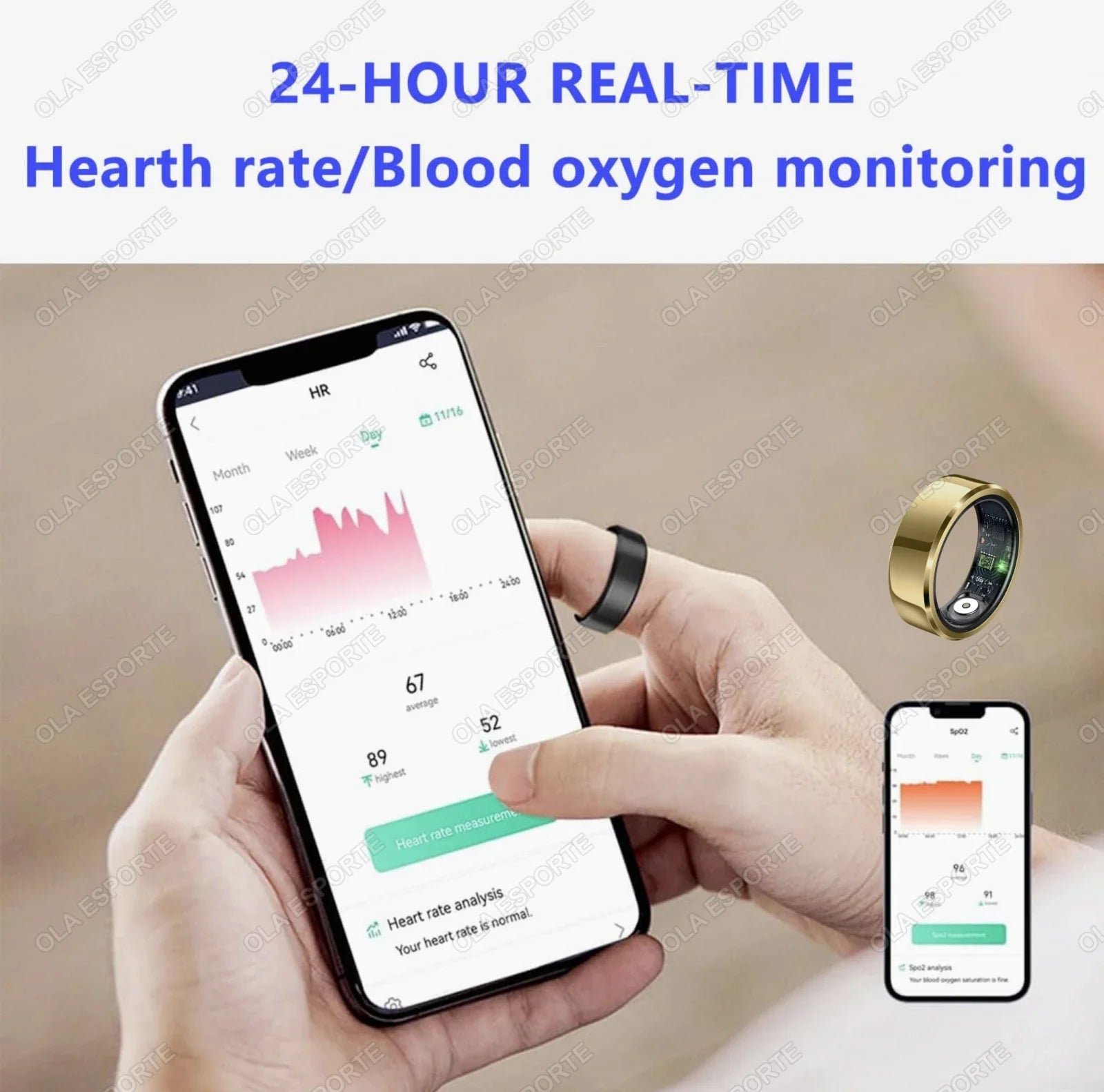 2026 Smart Ring Heart Rate Sleep Monitoring Waterproof