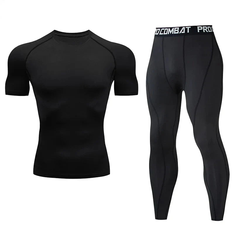 Men's Compression Fitness Gear Gym Workout Performance Wear