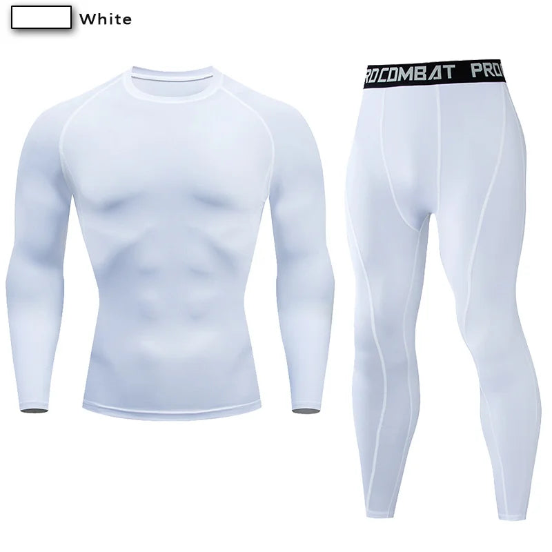 Men's Compression Sportswear Set Gym Workout Tracksuit Suit