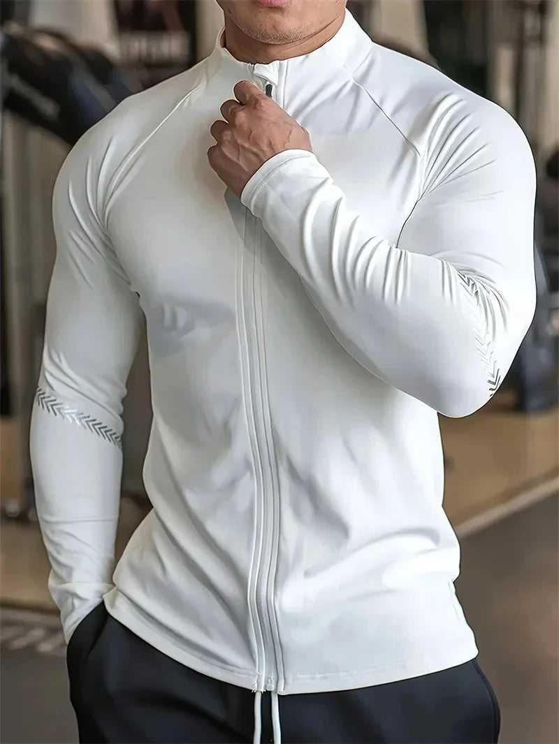 Men's Compression Sports Jacket Quick Dry Gym Running