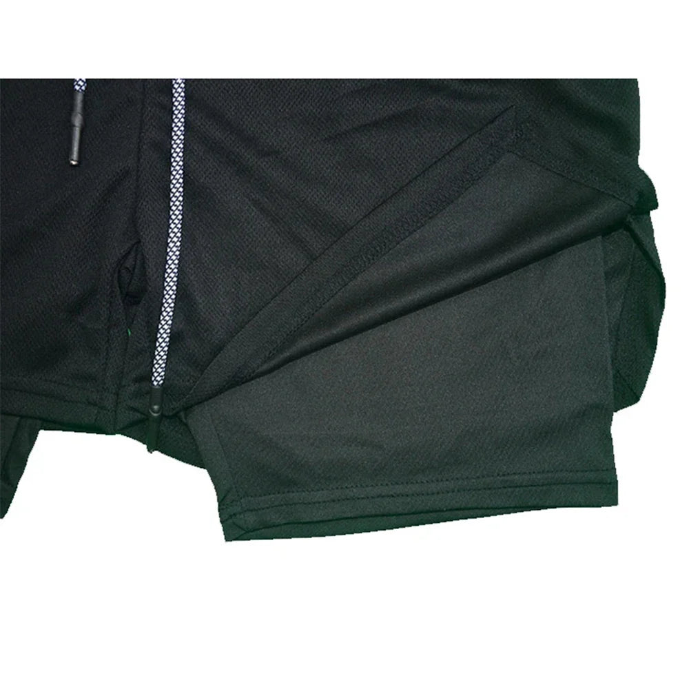 Men's 2 In 1 Compression Running Shorts Quick Dry