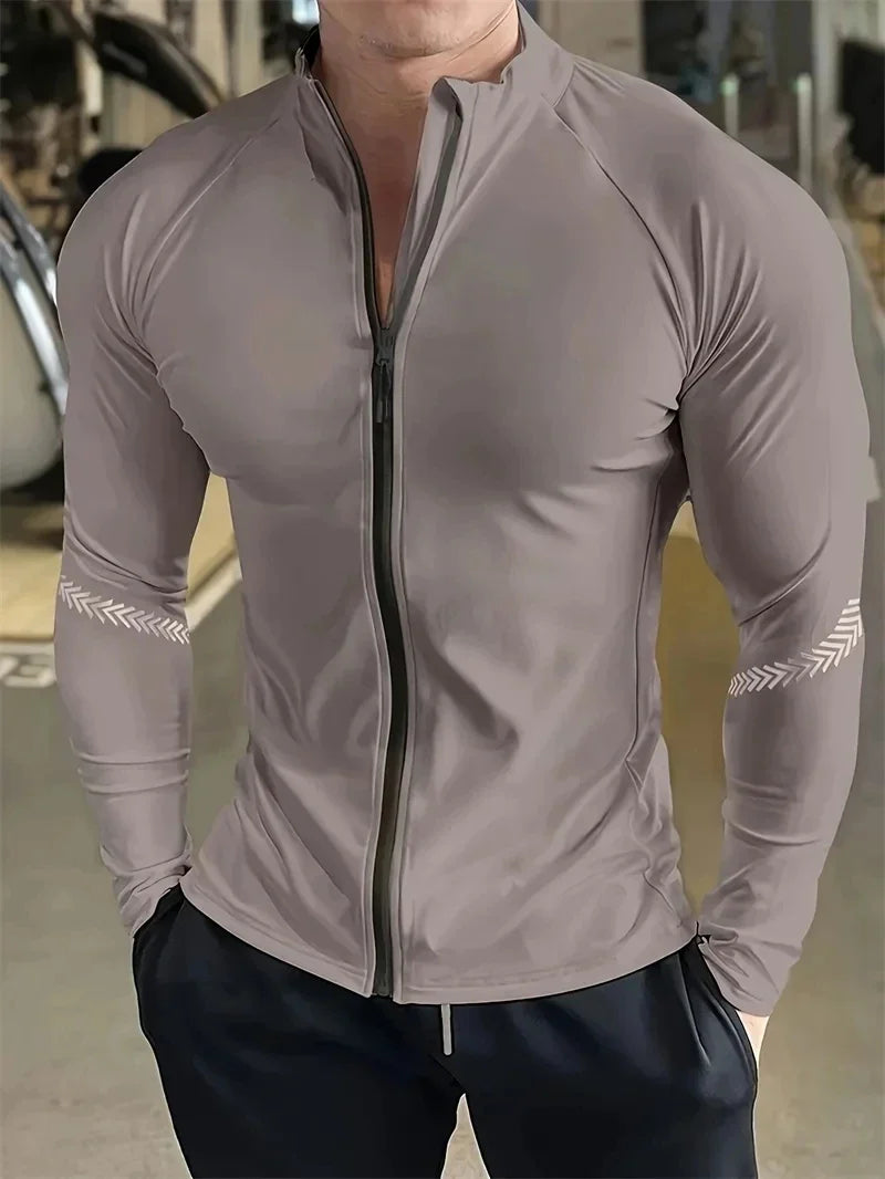 Men's Compression Sports Jacket Quick Dry Gym Running